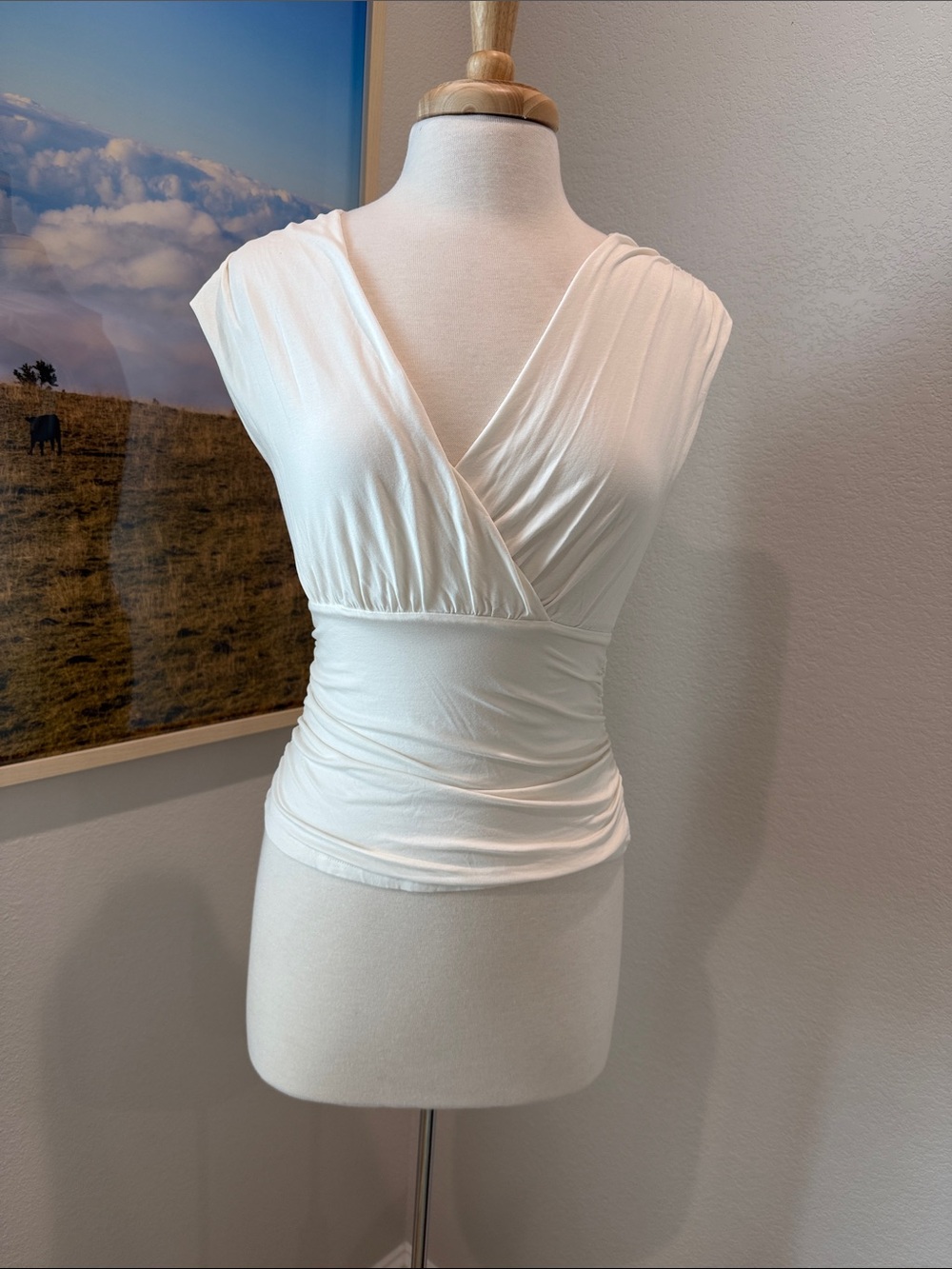 Abercrombie & Fitch Cream Modal-Blend Top